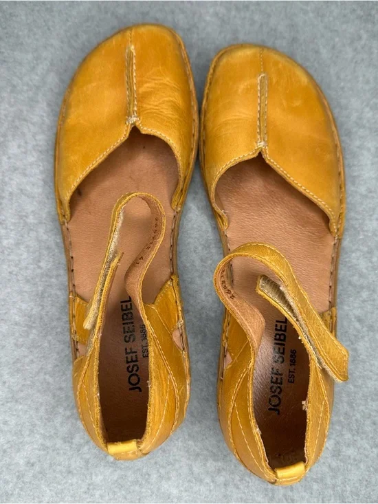 Josef Seibel Rosalie 42 Leather Sandals in Color Mango Floral Sole Women Size 41 - Picture 7 of 10